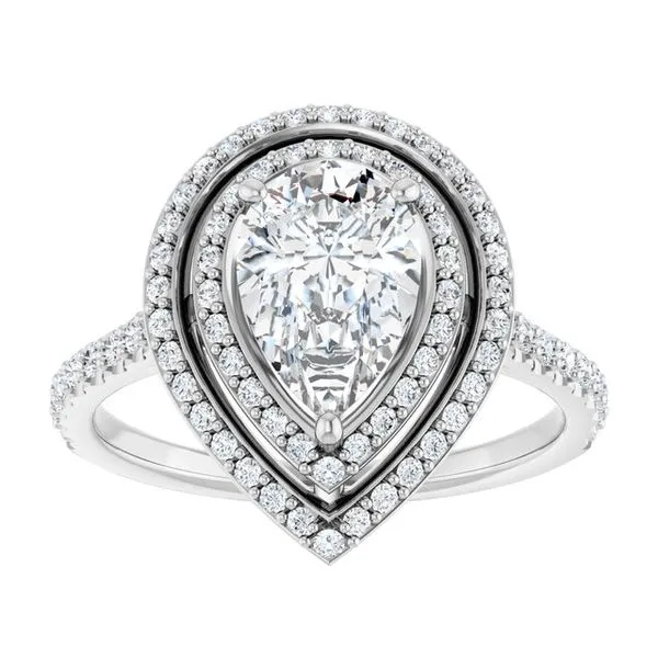 Double Halo-Style Engagement Ring