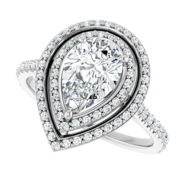 Double Halo-Style Engagement Ring