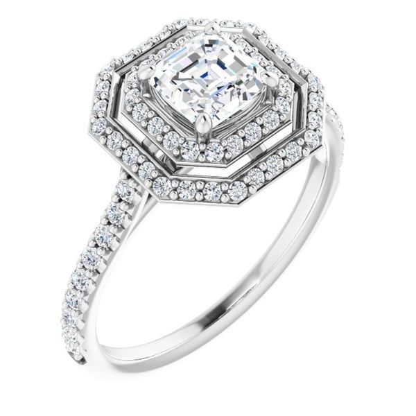 Double Halo-Style Engagement Ring Hingham Jewelers Hingham, MA