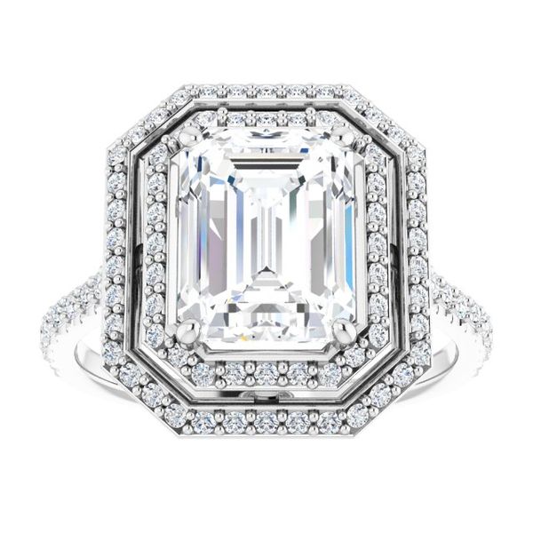 Double Halo-Style Engagement Ring Image 3 Hingham Jewelers Hingham, MA