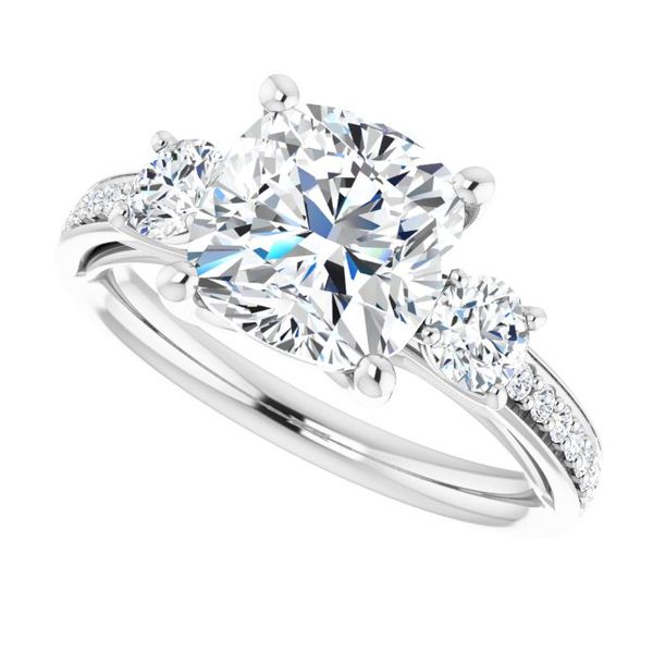 Three-Stone Engagement Ring Image 5 Karadema Inc Orlando, FL
