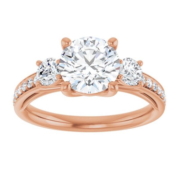 Three-Stone Engagement Ring Image 3 Mark Jewellers La Crosse, WI