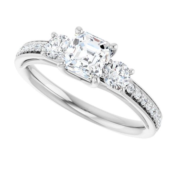 Three-Stone Engagement Ring Image 5 LeeBrant Jewelry & Watch Co Sandy Springs, GA