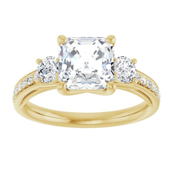 Three-Stone Engagement Ring Image 3 Karadema Inc Orlando, FL