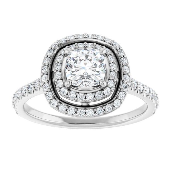 Double Halo-Style Engagement Ring Image 3 Stuart Benjamin & Co. Jewelry Designs San Diego, CA