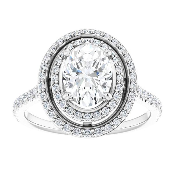 Double Halo-Style Engagement Ring Image 3 Hingham Jewelers Hingham, MA
