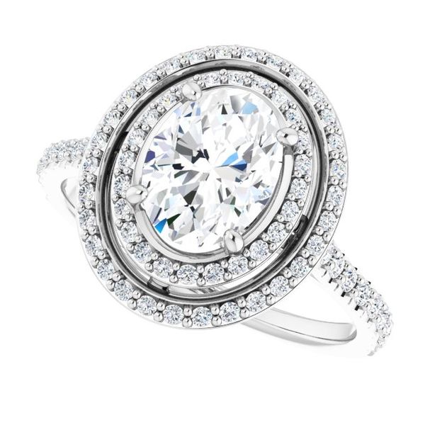 Double Halo-Style Engagement Ring Image 5 Hingham Jewelers Hingham, MA