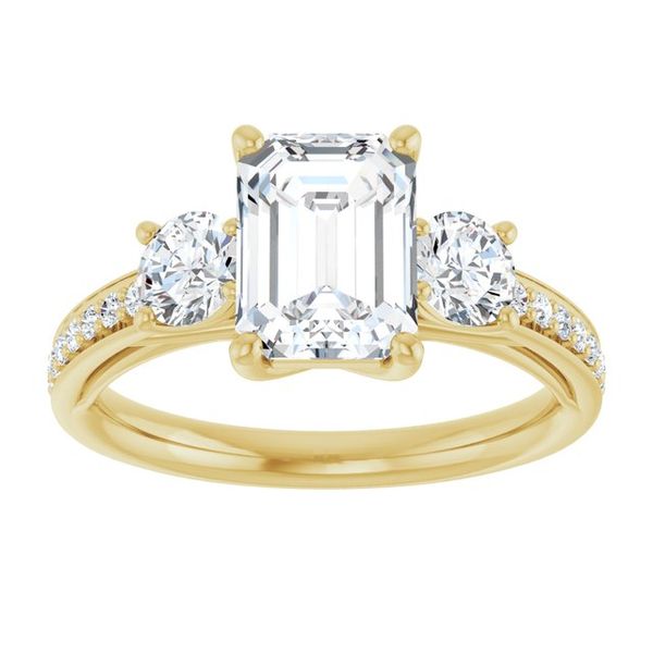 Three-Stone Engagement Ring Image 3 Lake Oswego Jewelers Lake Oswego, OR
