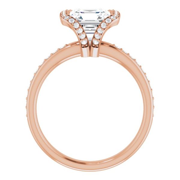 Bezel-Set Halo-Style Engagement Ring Image 2 Futer Bros Jewelers York, PA
