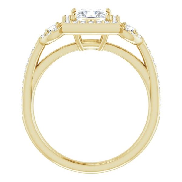 Three-Stone Halo-Style Engagement Ring Image 2 Minor Jewelry Inc. Nashville, TN