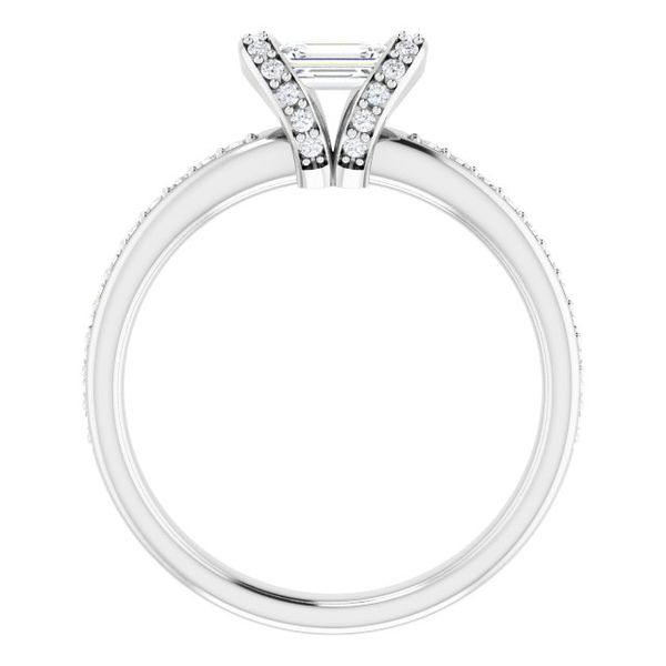 Bezel-Set Halo-Style Engagement Ring Image 2 Glatz Jewelry Aliquippa, PA