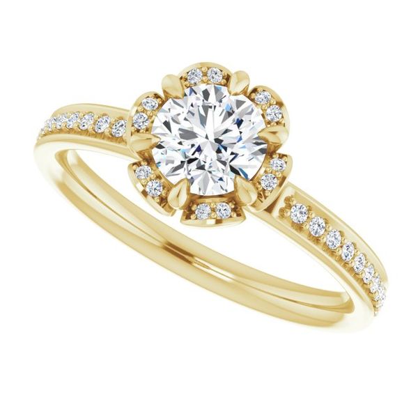 Halo-Style Engagement Ring Image 5 Michael Szwed Jewelers Longmeadow, MA