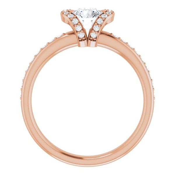 Bezel-Set Halo-Style Engagement Ring Image 2 Glatz Jewelry Aliquippa, PA