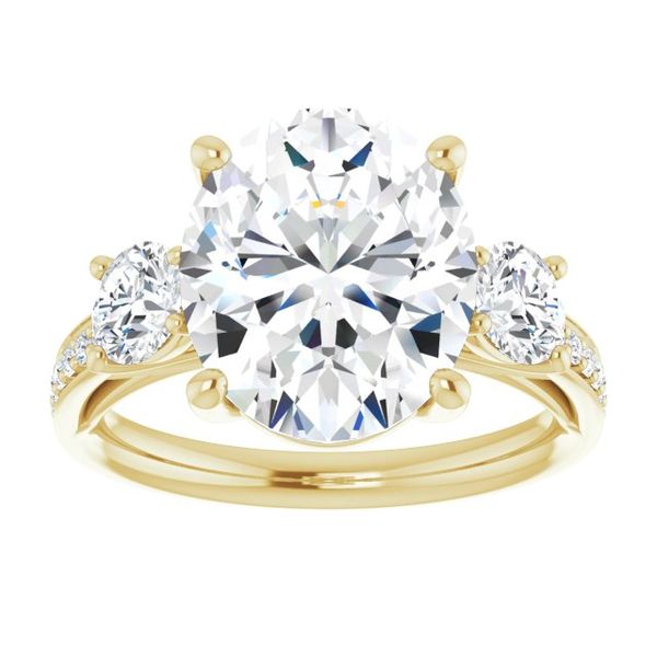 Three-Stone Engagement Ring Image 3 Futer Bros Jewelers York, PA