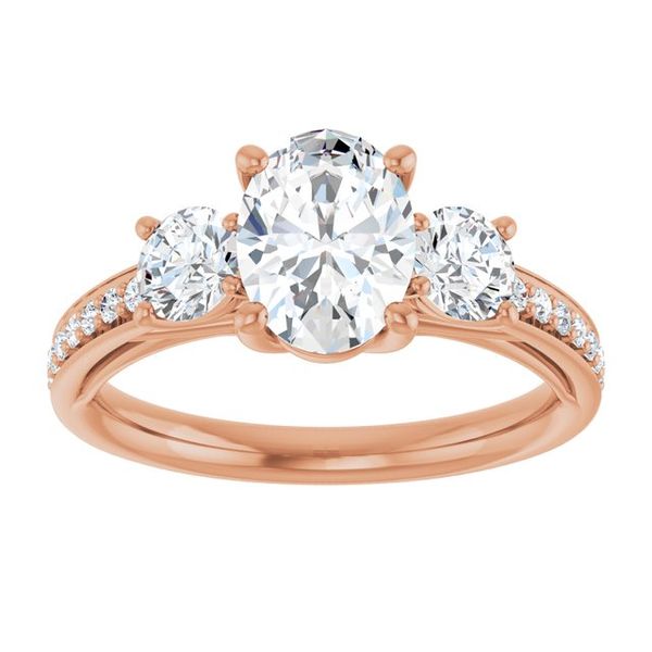 Three-Stone Engagement Ring Image 3 Futer Bros Jewelers York, PA