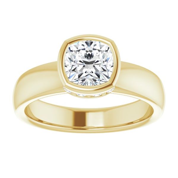 Bezel-Set Engagement Ring Image 3 Goldstein's Jewelers Mobile, AL