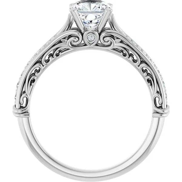 Accented Sculptural Engagement Ring