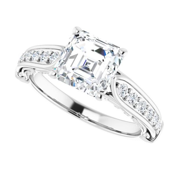 Accented Engagement Ring Image 5 The Hills Jewelry LLC Worthington, OH