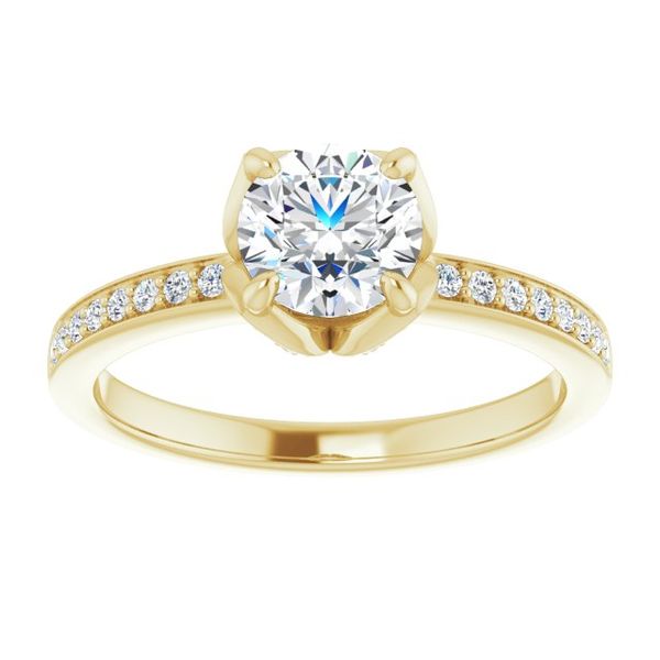 Accented Engagement Ring Image 3 Michael Szwed Jewelers Longmeadow, MA