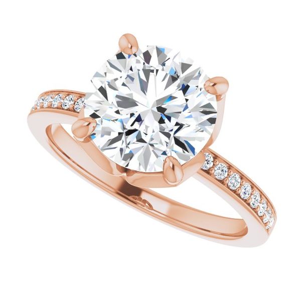 Accented Engagement Ring Image 5 Michael Szwed Jewelers Longmeadow, MA