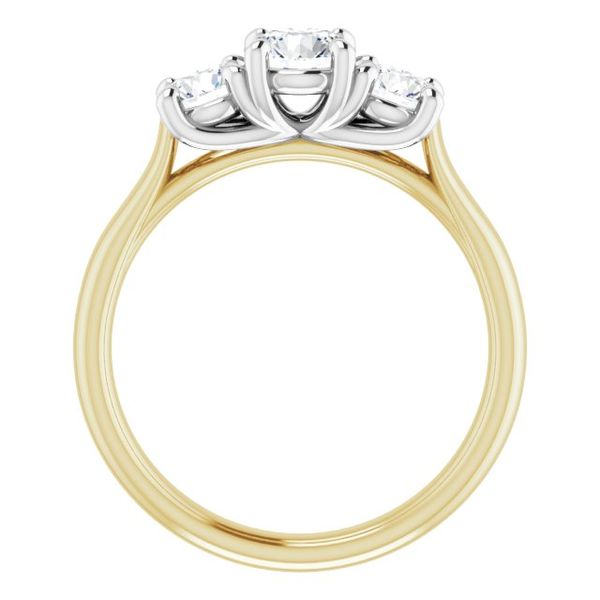 Three-Stone Engagement Ring Image 2 Maharaja's Fine Jewelry & Gift Panama City, FL