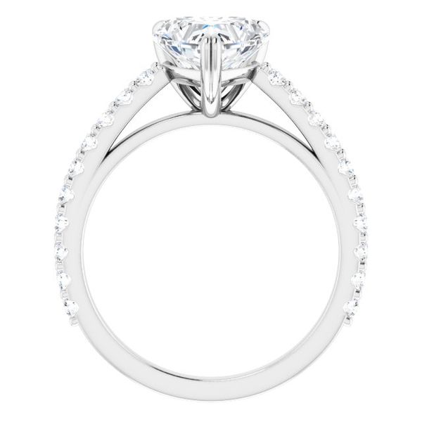 Accented Engagement Ring Image 2 J. West Jewelers Round Rock, TX