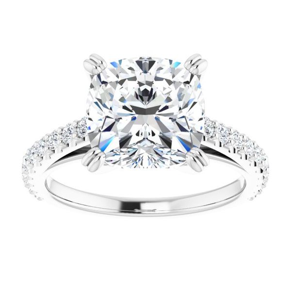 Accented Engagement Ring Image 3 Maharaja's Fine Jewelry & Gift Panama City, FL