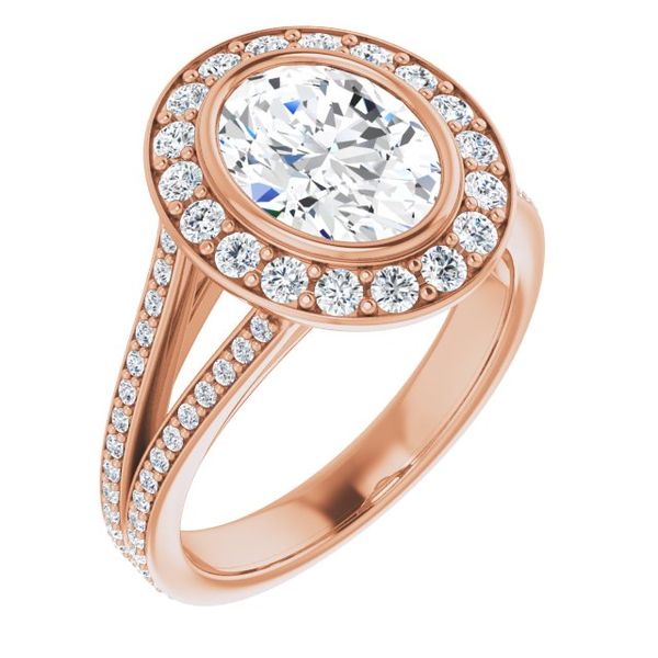 Bezel-Set Halo-Style Engagement Ring L.I. Goldmine Smithtown, NY