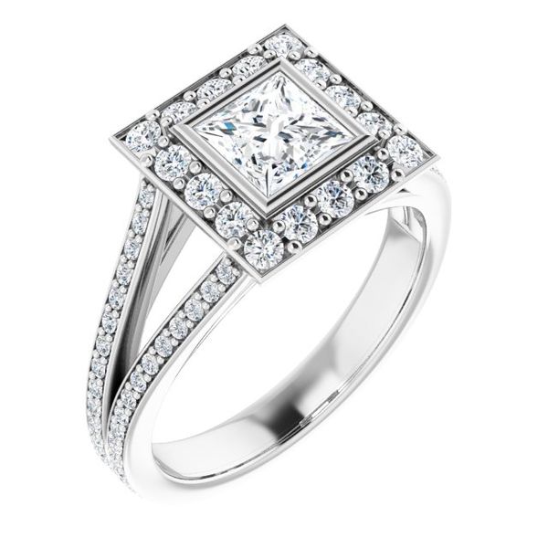 Bezel-Set Halo-Style Engagement Ring L.I. Goldmine Smithtown, NY