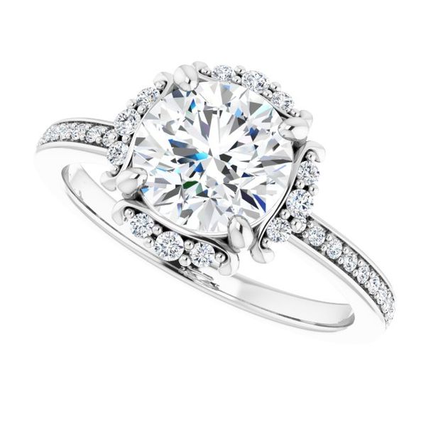 Halo-Style Engagement Ring Image 5 L.I. Goldmine Smithtown, NY
