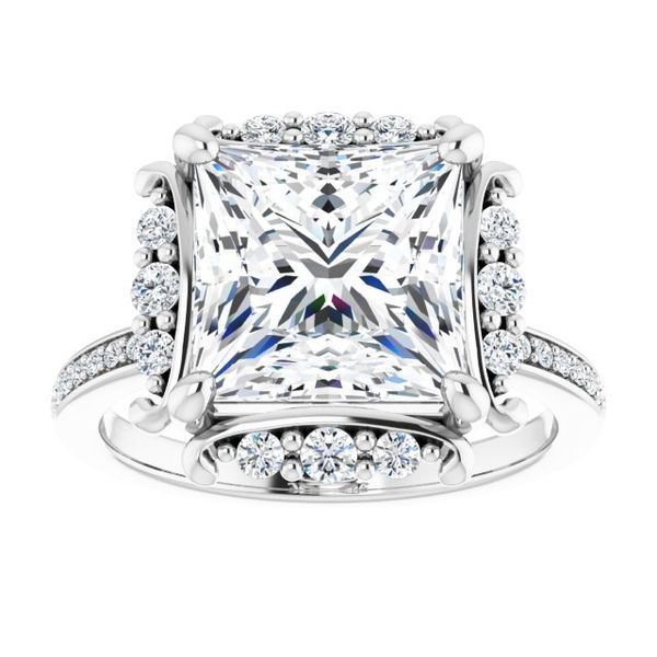 Halo-Style Engagement Ring Image 3 H. Brandt Jewelers Natick, MA