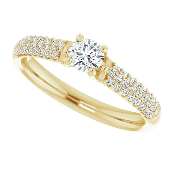 Pavé Accented Engagement Ring Image 5 Mark Jewellers La Crosse, WI