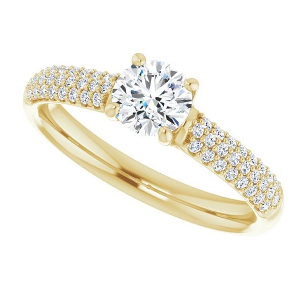 Pavé Accented Engagement Ring Image 5 Javeri Jewelers Inc Frisco, TX
