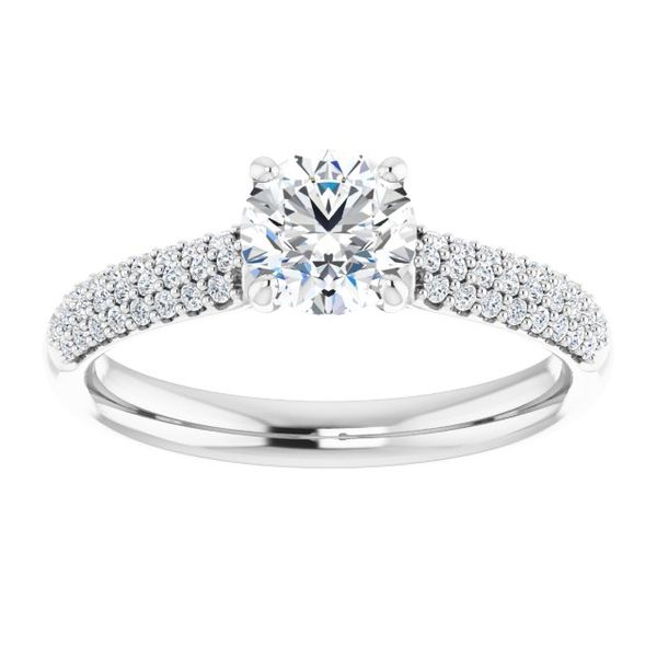 Pavé Accented Engagement Ring Image 3 Mueller Jewelers Chisago City, MN