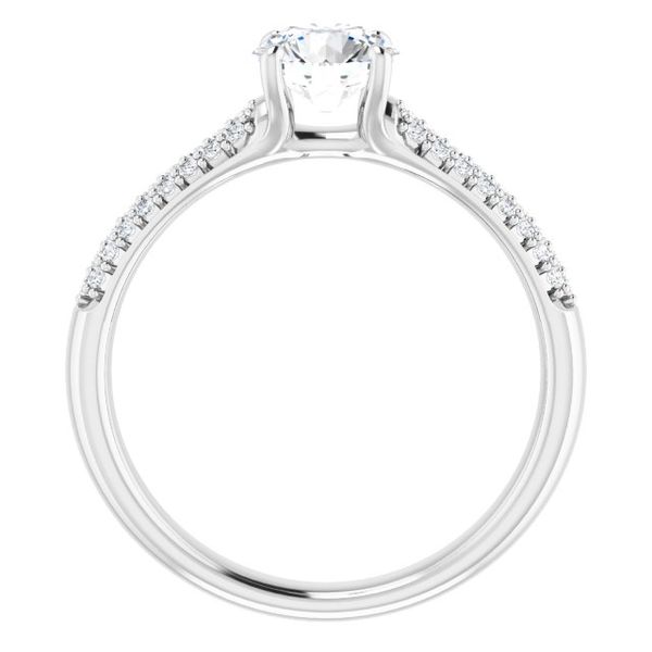 Pavé Accented Engagement Ring Image 2 Mueller Jewelers Chisago City, MN