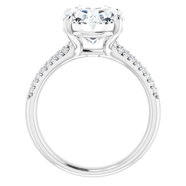 Pavé Accented Engagement Ring Image 2 H. Brandt Jewelers Natick, MA
