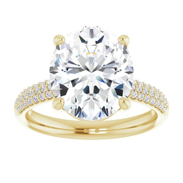 Pavé Accented Engagement Ring Image 3 Trinity Jewelers  Pittsburgh, PA
