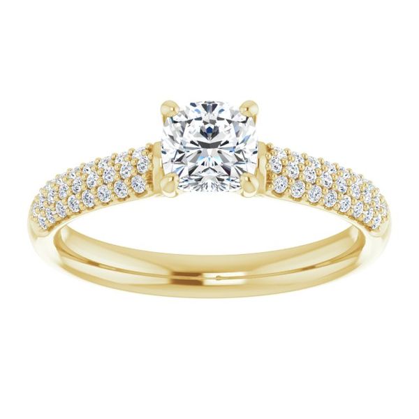 Pavé Accented Engagement Ring Image 3 Swede's Jewelers East Windsor, CT