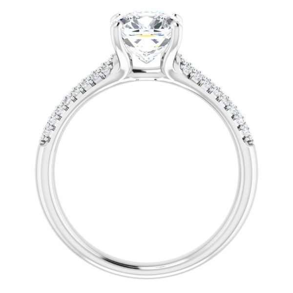 Pavé Accented Engagement Ring Image 2 J. Thomas Jewelers Rochester Hills, MI