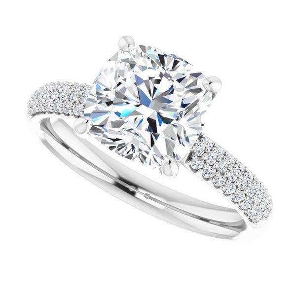 Pavé Accented Engagement Ring Image 5 Swede's Jewelers East Windsor, CT