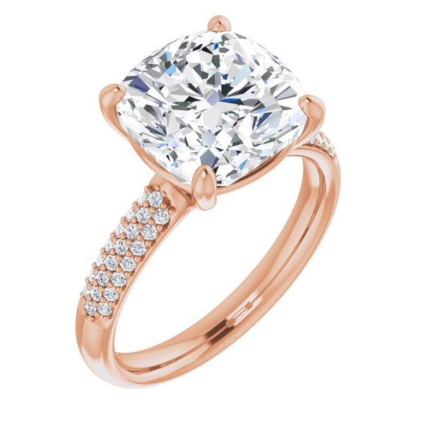 Pavé Accented Engagement Ring Vulcan's Forge LLC Kansas City, MO