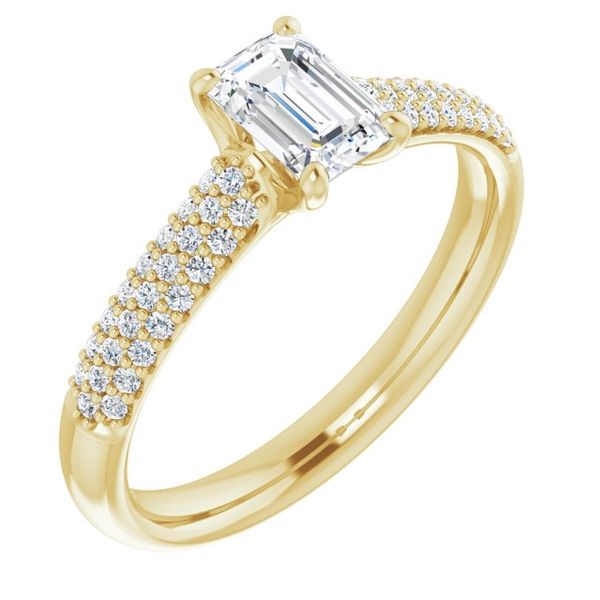 Pavé Accented Engagement Ring Michael Szwed Jewelers Longmeadow, MA