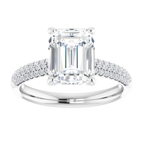 Pavé Accented Engagement Ring Image 3 Mueller Jewelers Chisago City, MN