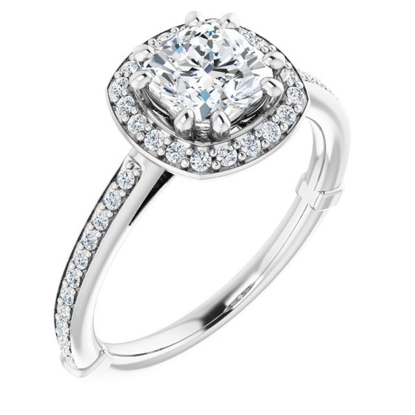 Halo-Style Engagement Ring Von's Jewelry, Inc. Lima, OH