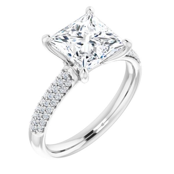 Pavé Accented Engagement Ring Von's Jewelry, Inc. Lima, OH