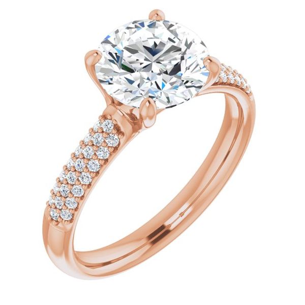 Pavé Accented Engagement Ring Michael Szwed Jewelers Longmeadow, MA