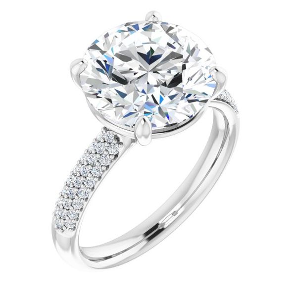 Pavé Accented Engagement Ring J. Thomas Jewelers Rochester Hills, MI
