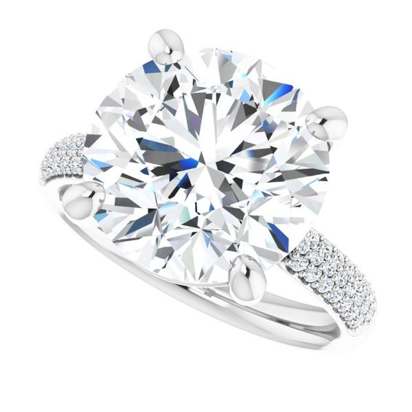 Pavé Accented Engagement Ring Image 5 J. Thomas Jewelers Rochester Hills, MI