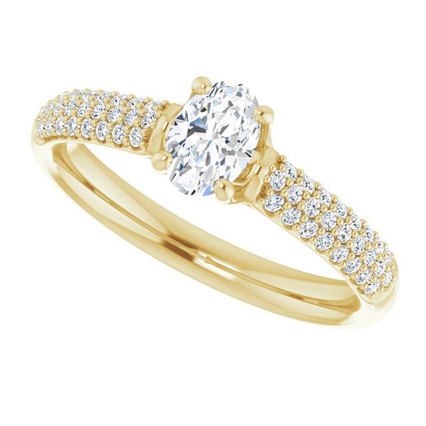 Pavé Accented Engagement Ring Image 5 J. Thomas Jewelers Rochester Hills, MI