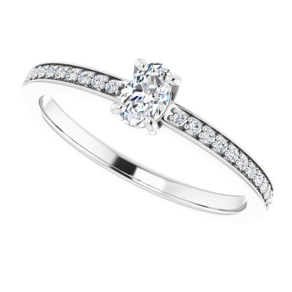 Accented Engagement Ring Image 5 Oak Valley Jewelers Oakdale, CA